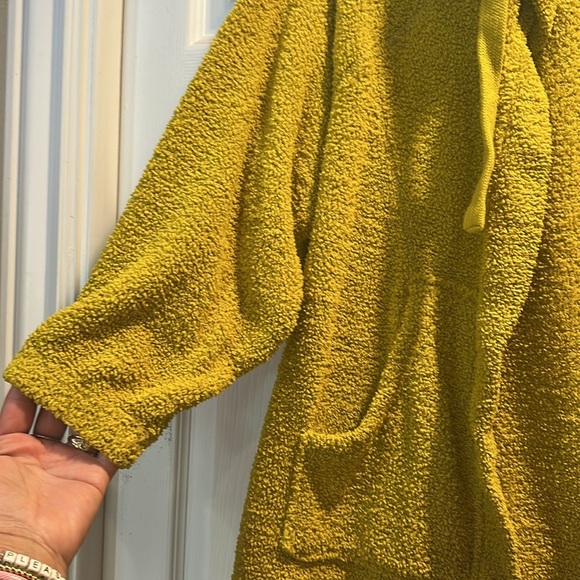Out From Under Urban Outfitters Morgan Lime Green Plush Sherpa Cardigan Hoodie M - Picture 6 of 9